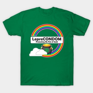 LepreCONDOM | Protecting Me Pot of Gold T-Shirt